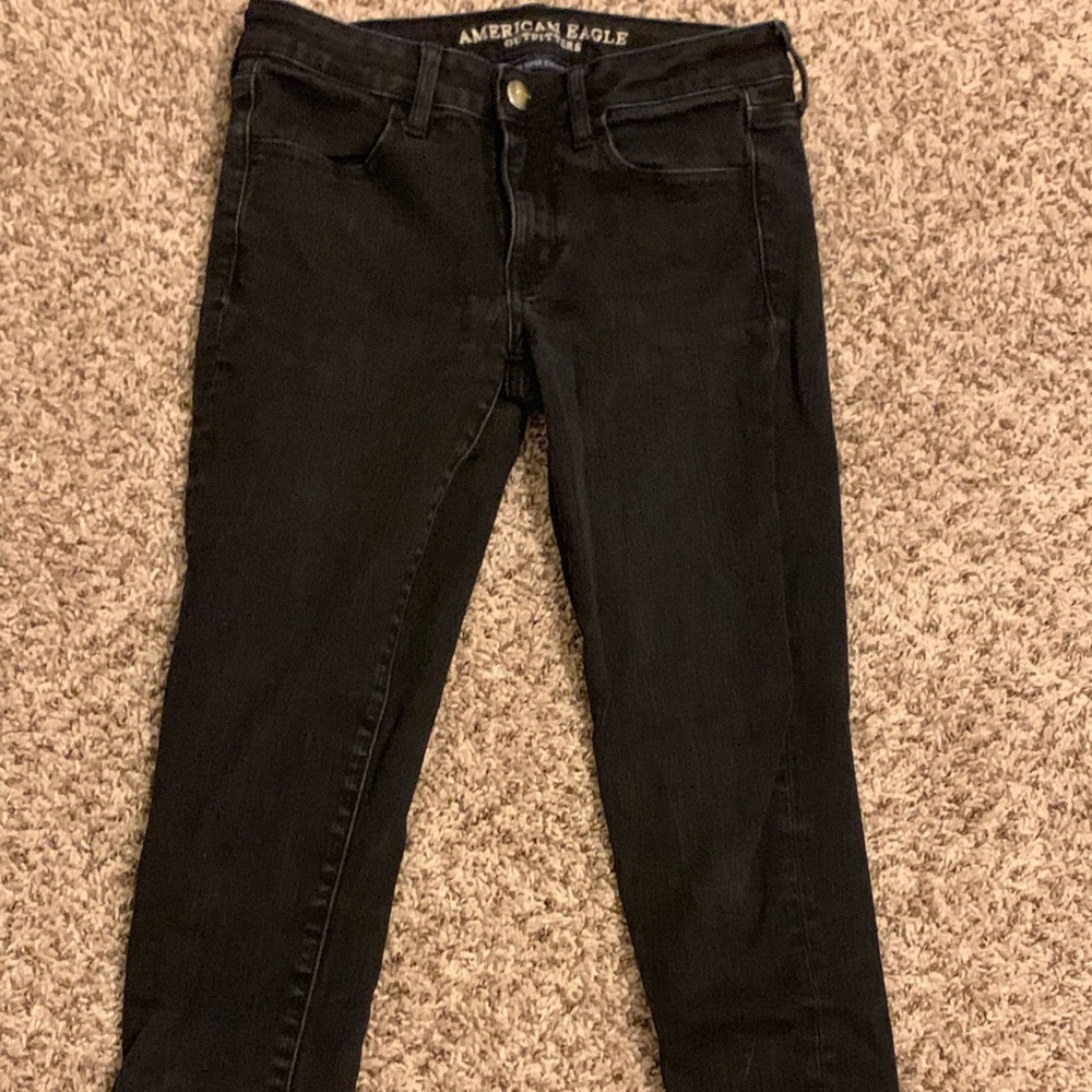 Low rise black jeggings